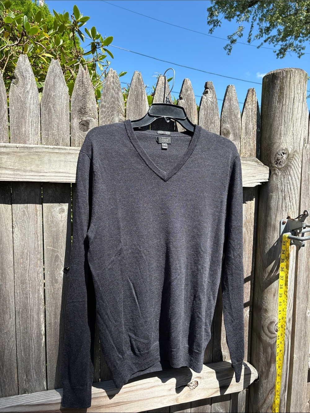 J. Crew medium charcoal merino wool v-neck!